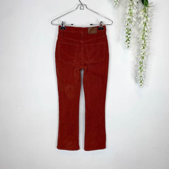 MADEWELL Cali Demi Boot burnt sienna corduroy bootcut pants button fly 3072 - Picture 2 of 12